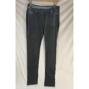 Michael Kors Womans Black Pull On Stretchy Pants Size Medium Casual Skinny Leg